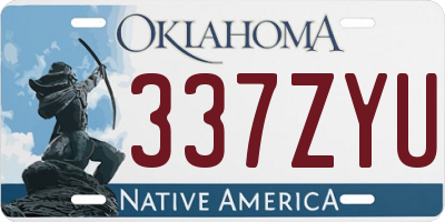 OK license plate 337ZYU