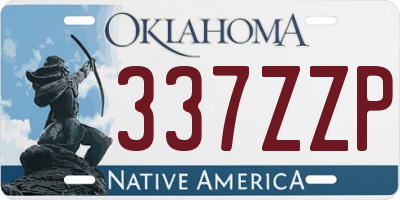 OK license plate 337ZZP
