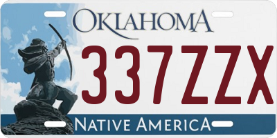 OK license plate 337ZZX