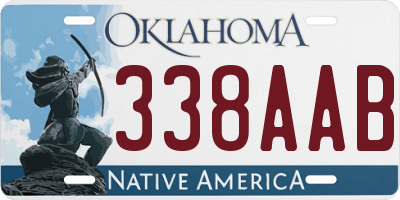 OK license plate 338AAB