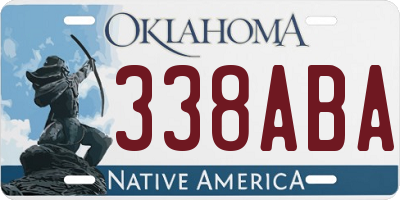 OK license plate 338ABA