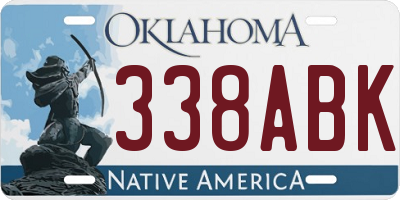 OK license plate 338ABK