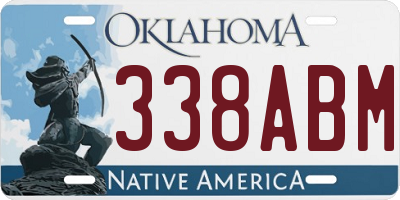 OK license plate 338ABM