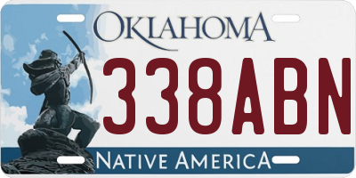 OK license plate 338ABN