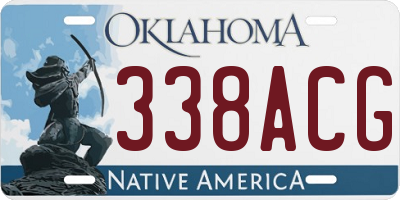 OK license plate 338ACG