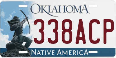 OK license plate 338ACP