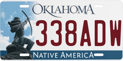 OK license plate 338ADW