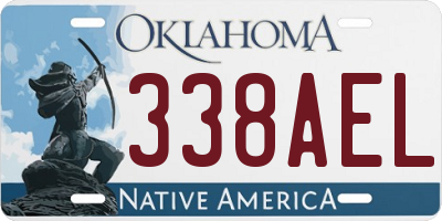 OK license plate 338AEL