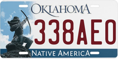 OK license plate 338AEO
