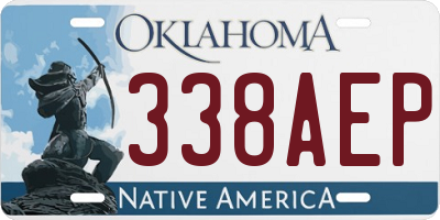 OK license plate 338AEP
