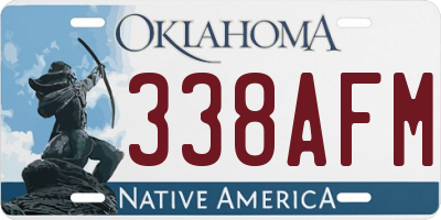OK license plate 338AFM