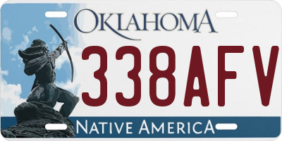 OK license plate 338AFV