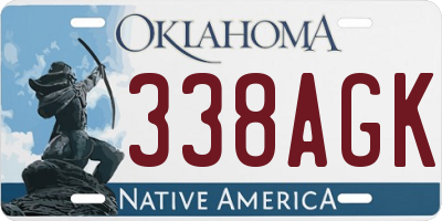 OK license plate 338AGK