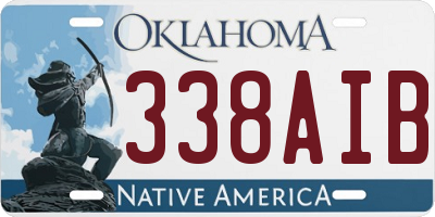 OK license plate 338AIB