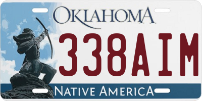 OK license plate 338AIM