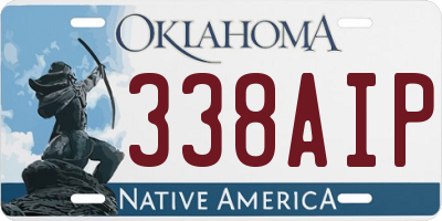 OK license plate 338AIP