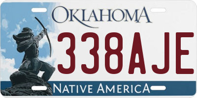 OK license plate 338AJE