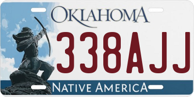 OK license plate 338AJJ