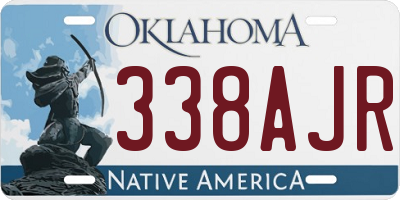 OK license plate 338AJR