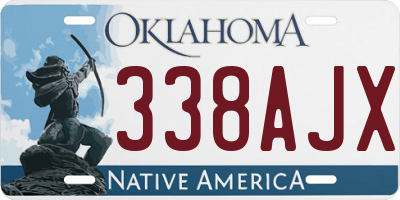 OK license plate 338AJX