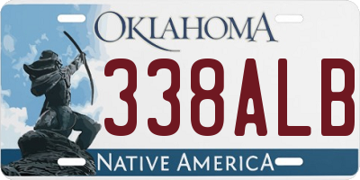 OK license plate 338ALB