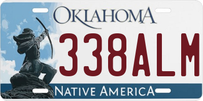 OK license plate 338ALM