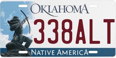 OK license plate 338ALT