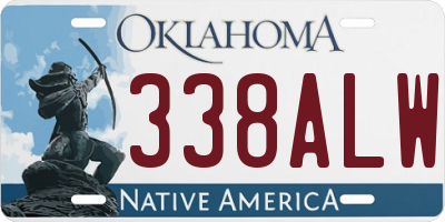 OK license plate 338ALW
