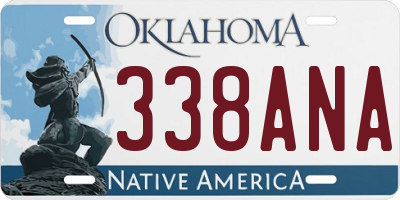 OK license plate 338ANA