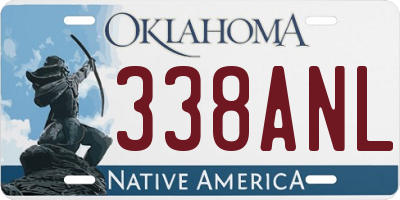 OK license plate 338ANL