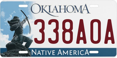 OK license plate 338AOA