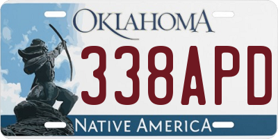 OK license plate 338APD