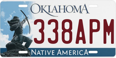 OK license plate 338APM