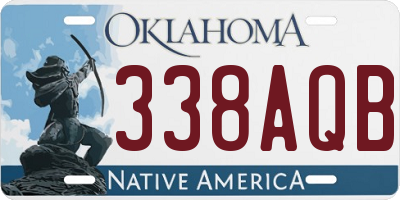 OK license plate 338AQB