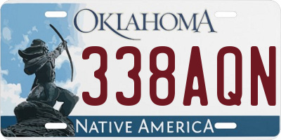 OK license plate 338AQN