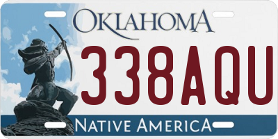 OK license plate 338AQU