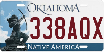 OK license plate 338AQX