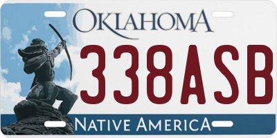 OK license plate 338ASB