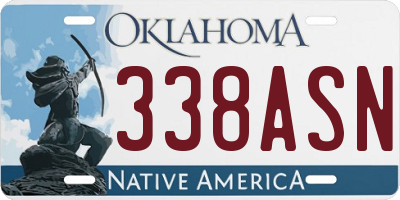 OK license plate 338ASN