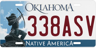 OK license plate 338ASV