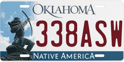 OK license plate 338ASW