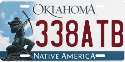 OK license plate 338ATB