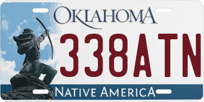 OK license plate 338ATN