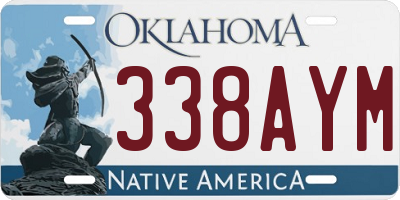 OK license plate 338AYM