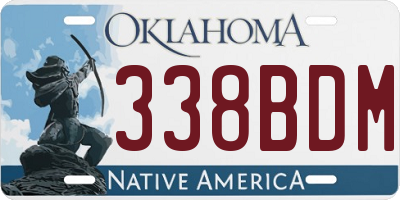 OK license plate 338BDM