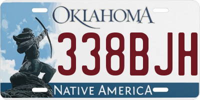 OK license plate 338BJH
