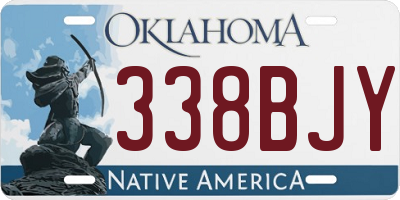 OK license plate 338BJY