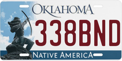 OK license plate 338BND