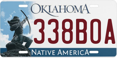 OK license plate 338BOA