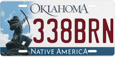 OK license plate 338BRN